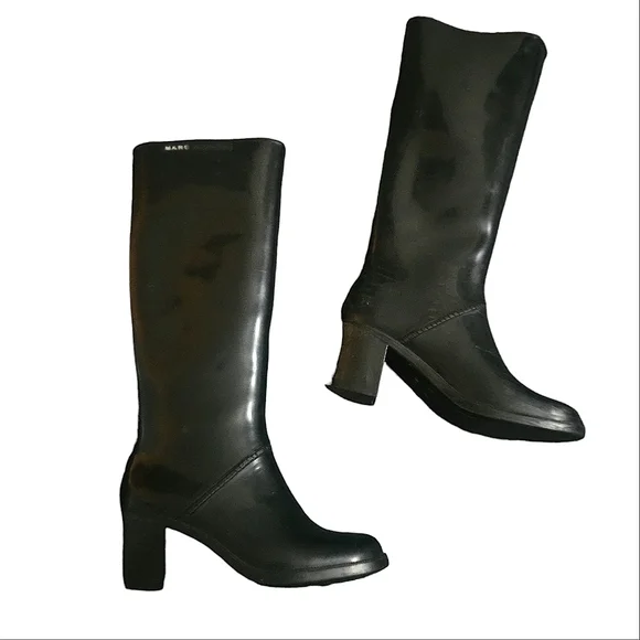 Vtg Marc Jacobs | Logo plaque | Rubber Rain boots | Made in Italy | 90s - Picture 4 of 12